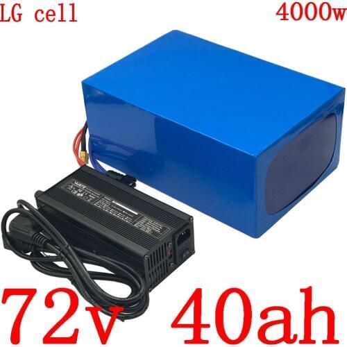 72V 40AH Lithium battery pack 72V3000W 4000W electric scooter battery 72V 40AH electric bicycle battery use LG cell with charger