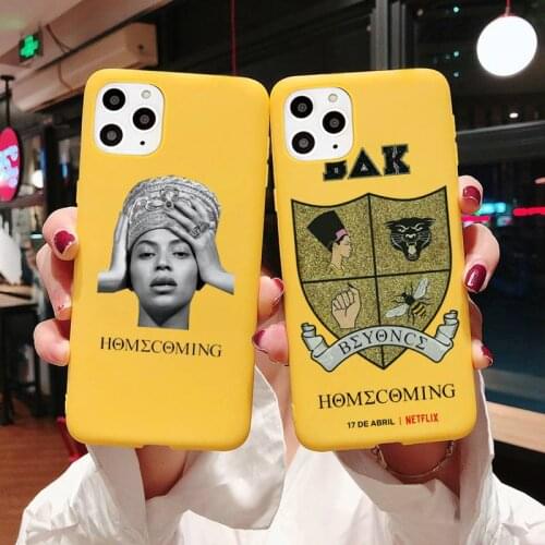Homecoming album BeYonC Phone Case Candy Color Yellow for iPhone 11 12 pro XS MAX 8 7 6 6S Plus X 5S SE 2020 XR