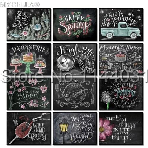 Black Background Letters Mosaic Drill Resin 5D Diy Flowers bicycle Diamond Painting Embroidery Cross Stitch Kit Landscape Decor