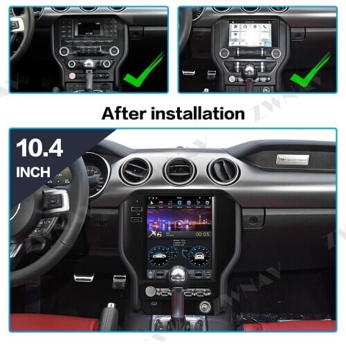 Android 9.0 PX6 Tesla Screen For Ford Mustang 2015 - 2020 Car DVD Player GPS Navigation DSP Auto Radio Stereo Video Headunit GT
