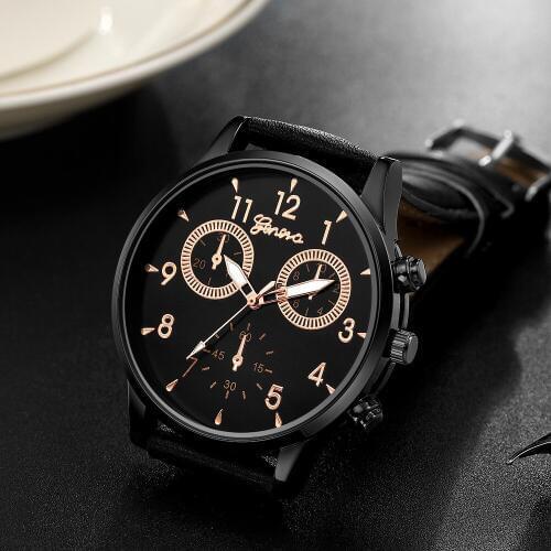 New Relogio Masculino Fashion Sports Wrist Watch Men Watch Leather Band Military Watches Mens Watch Mens Clock Drop shipping