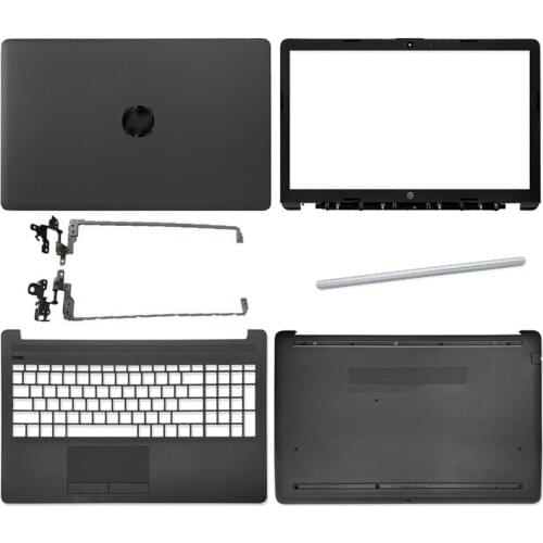New top back case for hp 15-da 15-db 250 g7 255 g7 portable lcd back cover/front frame/hinges/handrest/gray bottom case