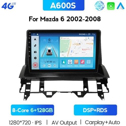 DSP 1280*720P IPS Touch Screen Android 10 For Mazda 6 2004-2015 Car Radio Multimedia Video Player Navi GPS Stereo No 2 Din 2din