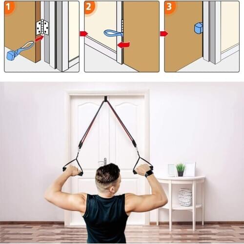 Exercise Resistance Bands Gym Equipment Workout Set 11 Piece With Fitness Tubes Foam Handles Elastic Pull Rope