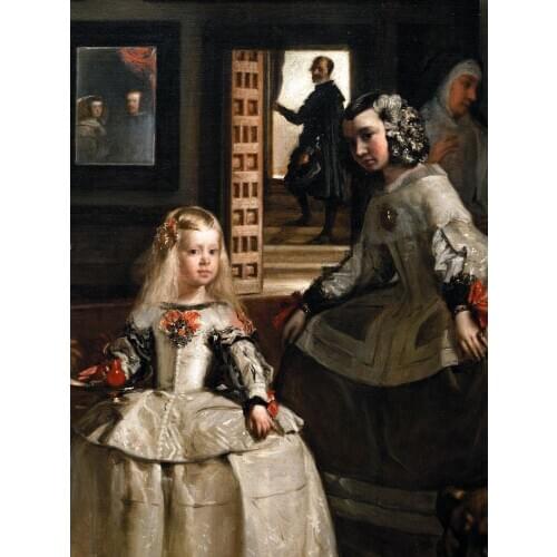 Giant poster figure prints classical portrait painting from Velazquez Diego Rodriguez The Family of Felipe IV or Las Meninas