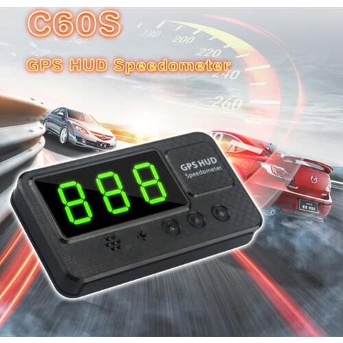 GPS Hud Plug and Play C60s GPS tracker Car tracking device Display Large Screen GPS Speedometer for Car GPS Truck Speedometer