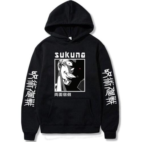 Korean Sweatshirt Women Men Winter 2021 Fashion Jujutsu Kaisen Pullover Women Plus Size Long Sleeve Casual Hoodies Kawaii Female