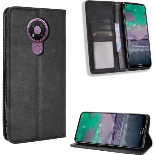 For Nokia 5.4 Case Magnetic Book Stand Flip Card Protective Nokia 3.4 C2 Tava C2 Tennen Wallet Leather Cover