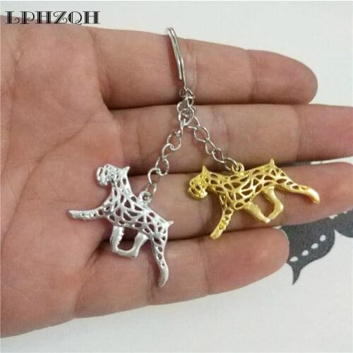 LPHZQH Fashion Trendy Puppy Cute Dog Car Key Chain Schnauzer Women Handbag Pendant Charm Accessories Keyring Jewelery Steampunk