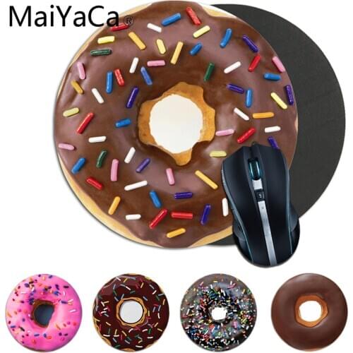 Maiyaca Delicious colorful donuts Office Mice Gamer Round Mouse Pad gaming Mouse pad Rug For PC Laptop Notebook gamer desk pad