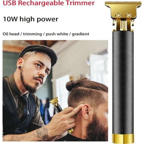 Hair Clippers Cordless USB Rechargeable Grooming Kits T-Blade Close Cutting Trimmer For Men Bald Head Beard Shaver Barber Shop