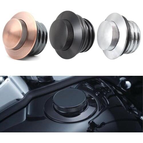 Motorcycle Pop Up Gas Cap Fuel Cap Tank Cover Screw-In For Harley Big Twin Sportster XL Dyna Softail Touring 82+ Billet Aluminum