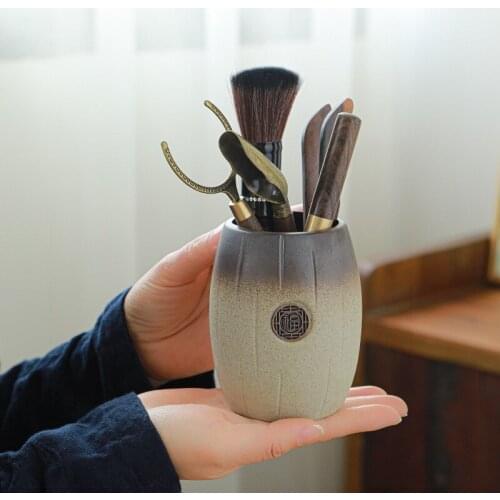 Tea Ceremony Japanese Cha Dao Set 6 Pieces Ebony Tea Set Kung Fu Tea Accessories Utensils Six Gentleman Tea Tools