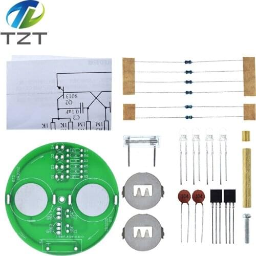Diy Electronic Kit LED Gyro DIY Welding Kit Rotating Lantern Inline Components Diy Electronic Sodering Project(No Battery)