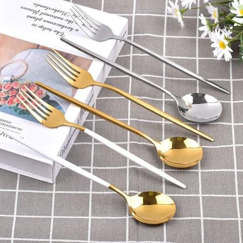 401 Portugal Tableware Stainless Steel Knife, Fork and Spoon Set Western Hotel Steak Knife and Fork