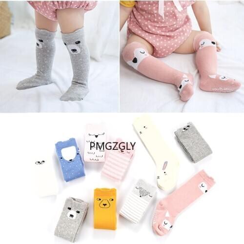 Fox Design Socks For Kids Soft Cotton Socks 0-3 Y 1 Pair Unisex Lovely Cartoon Baby Socks Knee Girl Boy Baby Toddler Socks