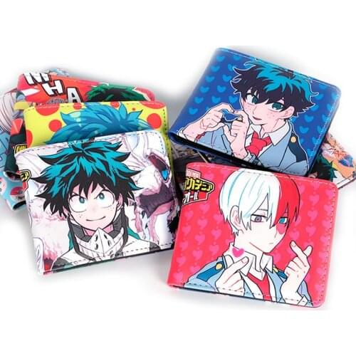 New Arrival Japanese Anime My Hero Academia Wallet With Coin Pocket Card Holder Bi-Fold Purse for Young
