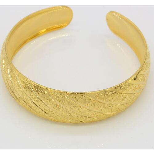 NEW African Bangles For Women Gold Color Dubai Jewelry Ethiopian/Arab Bracelets Bridal Mom Gifts