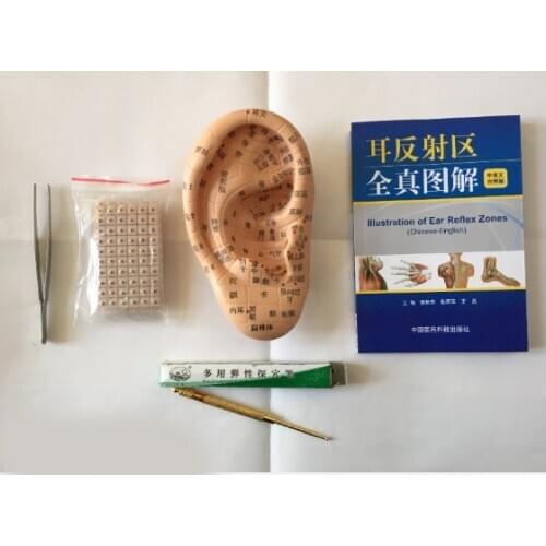 Ear acupoint massage learning set Aurora entry-level equipment ear probe ear reflex zone book Auricular seeds sticker with video