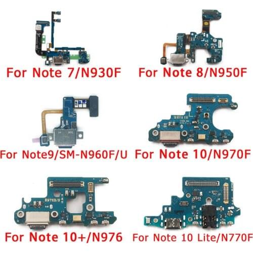 Original Charging Port for Samsung Galaxy Note 7 8 9 10 Lite Note10 Plus USB Charge Board PCB Dock Connector Flex Spare Parts