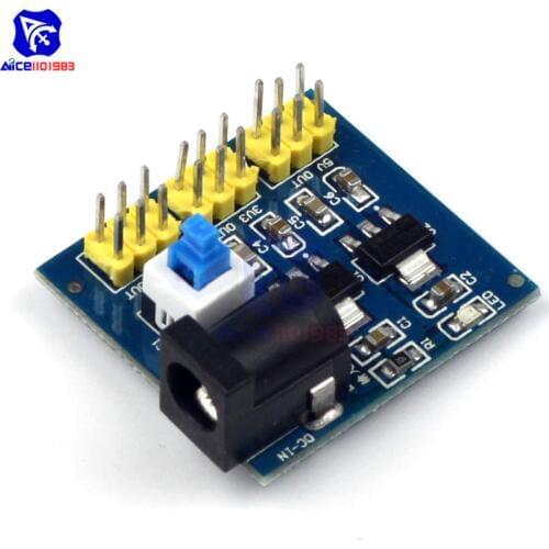 2.1*5.5 DC Power Converter Buck Step Down Power Supply Module DC-DC 6-12V to 3.3V 5V 800mA Indicator for Arduino