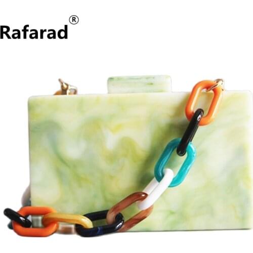 PVC Crossbody Bags For Women Designer Small Handbags Chain Shoulder Messenger Bag Mini Purses HandBag Acrylic Box Clutches Bag