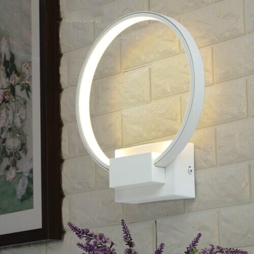 Modern 1 pcs Led Ring Light round mirror Led strip wall lighting Bedside Balcony Aisle indoor square wall sconce led Luminaire