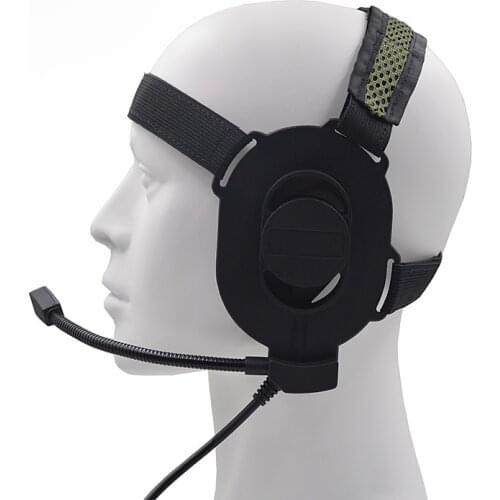 Tactical Bowman Elite II Radio Headset earpiece with U94 Style PTT for Baofeng UV5R BF-888S Portable Radio Walkie Talkie 2 Pin