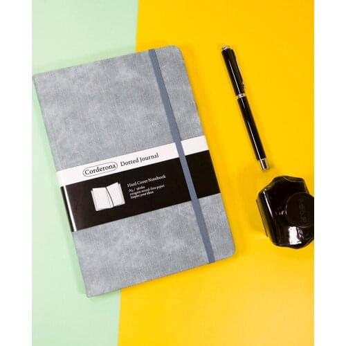 A5 100gsm Numbered Bullet Dotted Journal Grey Letherette Travel Hardcover Notebook Planner Diary