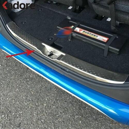 For Toyota Sienta NHP170 2015 2016 2017 Stainless Steel Inner Rear Bumper Protector Guard Trim Tail Trunk Door Sill Accessories
