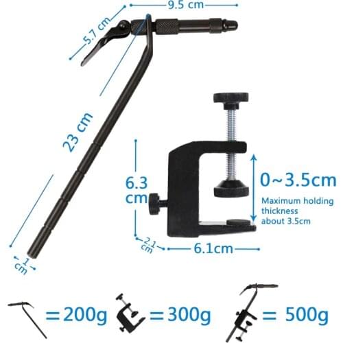 Rotary Iron Fly Tying Vise With Heavy Duty Base Fly Hook Tool