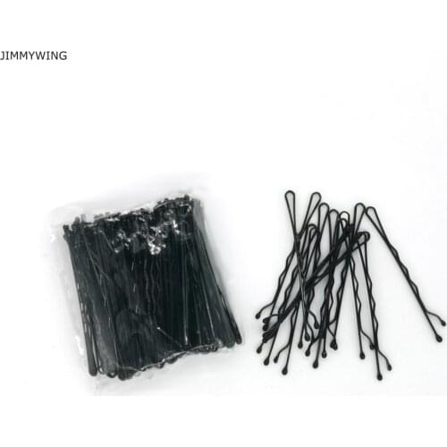 100Pcs/lot 5cm Hair Clip for Women Hairpin Korean Version of Latest Black Wire Word Folder One Containing Hair Clips Small Clip
