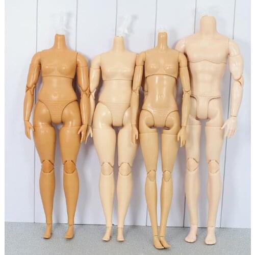 Female Male Doll White Brown Body Toy Original 18 Joints Movable Doll Gift Doll Accessories Christmas Gifts Princess Doll Body