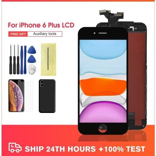 AAA+++LCD Display For iPhone 6 Plus Touch Screen Replacement For iPhone 6Plus No Dead Pixel+Tempered Glass+Tools+TPU