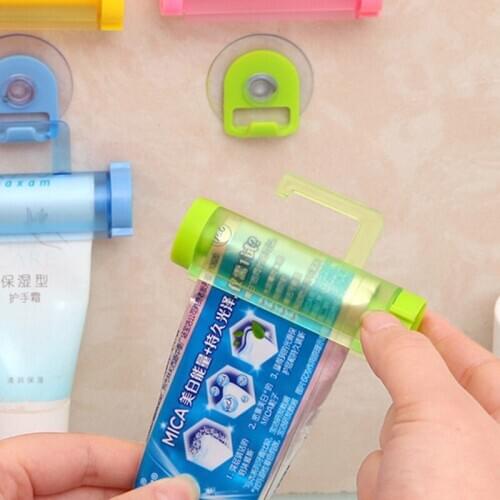 Dental Cream Bathroom Accessories Manual Syringe Gun Dispenser Rolling Squeezer Toothpaste Dispenser Tube Sucker Holder Dropship