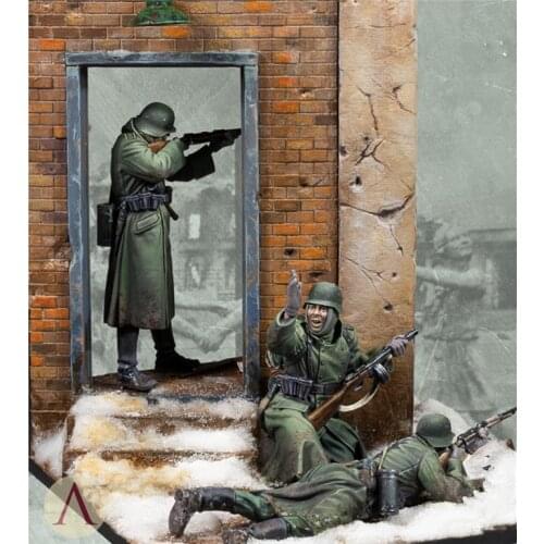 1/35 Resin Figure Model Kit Unassambled Unpainted//1099(3 FIGURES WITH BASE)