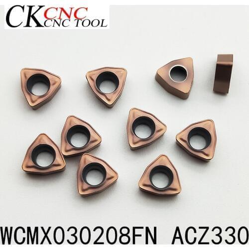 10pcs WCMX030208FN ACZ330 Carbide insert U Drill insert P.K.N