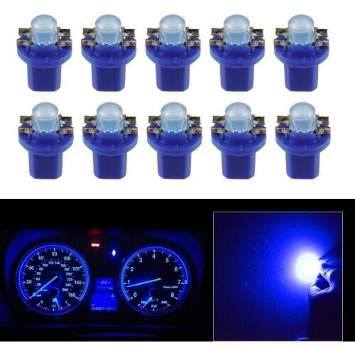 10pcs T5 B8.5D 5050 LED Instrument Light Dashboard Side Interior Dash Light Indicator Lamp For Volvo S80 S60 V40 XC60 C30 V50