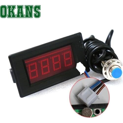 4 Digital Red LED Tachometer RPM Speed Meter+ all Proximity Switch Sensor NPN