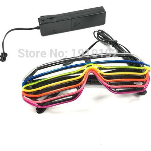 6 or 7 Color Sound Active Driver Flashing EL LED Glasses Luminous Lighting Colorful Glowing Classic Toys For Dance DJ,Party