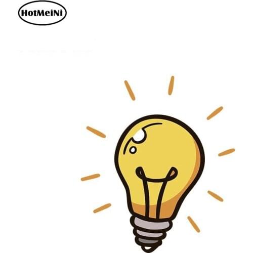 HotMeiNi 13cm x 11.3cm Light Bulb Car Stickers Fashion Waterproof Crative DIY Decals Vinyl Car Wrap Motorcycle Funny Decal