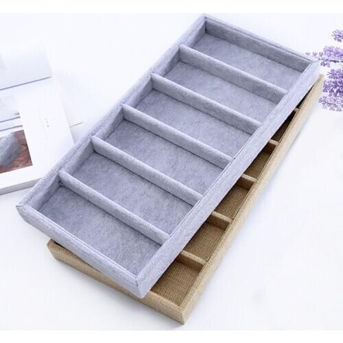 Velvet 6Grids Sunglasses Display Box Jewelery Display Packaging Props Jewellery Organizer Tray Fashion Cases Packaging