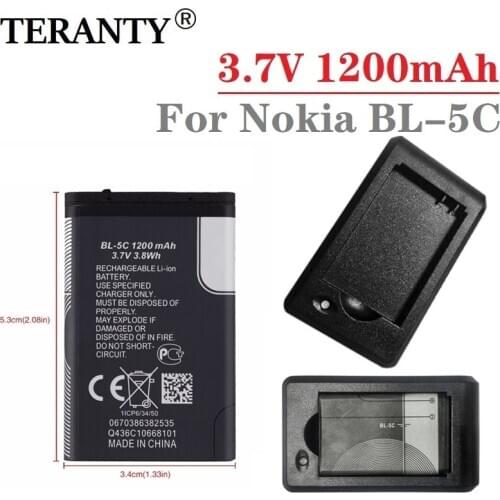 10Pcs BL5C BL-5C 3.7V 1200mAh Lithium Li-ion Battery For Nokia 6267 6270 6330 6555 6600 6620 6630 1100 1101 1110 1112 1208 1600