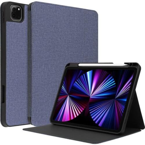 Case For iPad pro 11 funda Pencil Holder Cover for iPad 11 2021/2020/2018 Folio Case Leather Shock Proof Tablet Stand Shell+Film