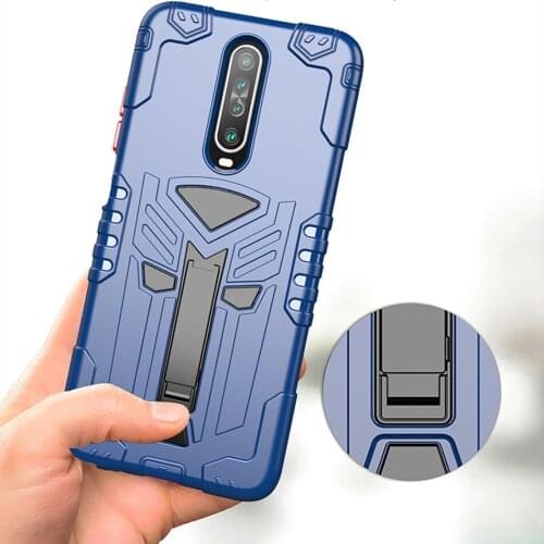 For Xiaomi Redmi K30 Case Folding Stand Phone Cover For Xiaomi Redmi K30 Case Bumper TPU and PC Protector Kickstand Cases