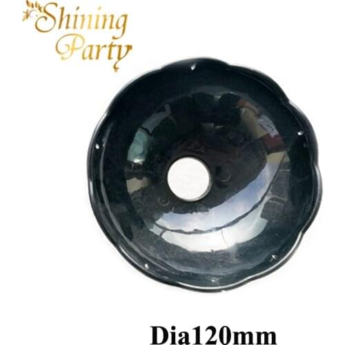 Dia120mm Black Color Acrylic Crystal Bobeche, Free Pin, Candle Hold, Wedding Party Christmas Home Decoration, Chandelier Parts