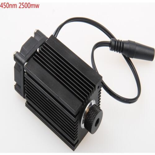 Real 2500 mw 445 Focusable 450nm blue laser diode module High Power Laser engraving machine TT L DIY CNC adjustFree shipping