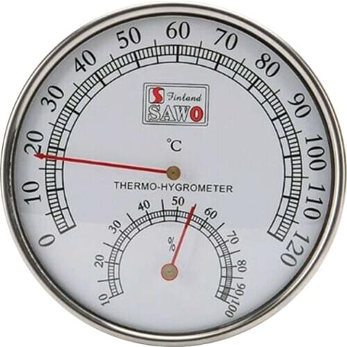 Barometer Hygrometer Thermometer Stainless Steel Thermometer Hygrometer for Sauna Room Temperature Humidity Meter