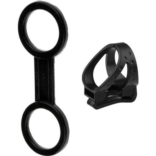 Pack of 2) Universal Durable Scuba Dive Diving Quick Release Breathing Tube / Snorkel Mask Clip Retainer & Double Loop Keeper