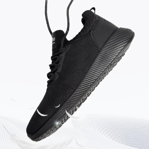 New men Steel Toe Work Safety Shoes Lightweight Breathable Reflective Casual Sneaker Prevent piercing Women Protective boots